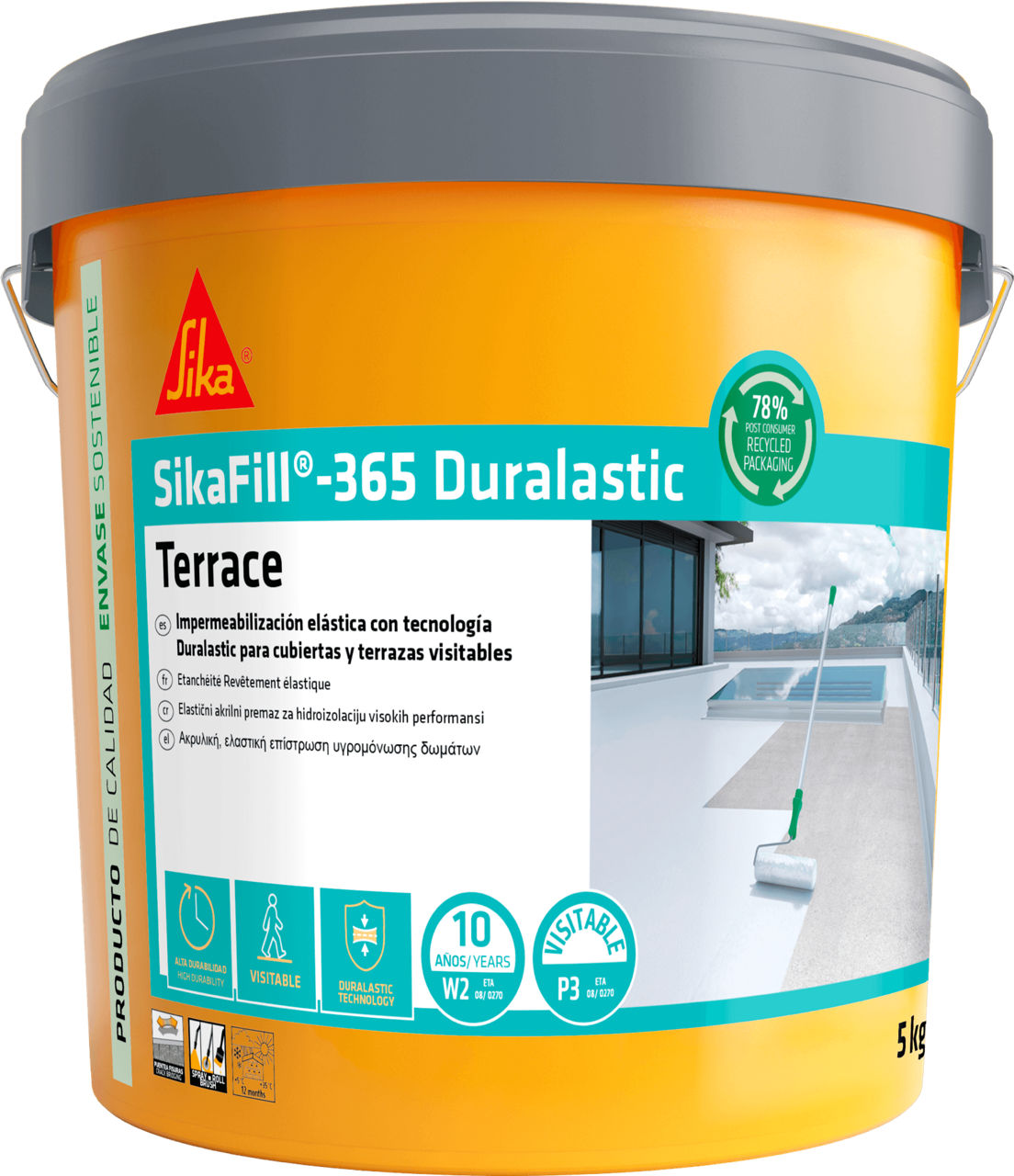 Sika SikaFill-365 Terrace membrana líquida impermeabilizante en bote